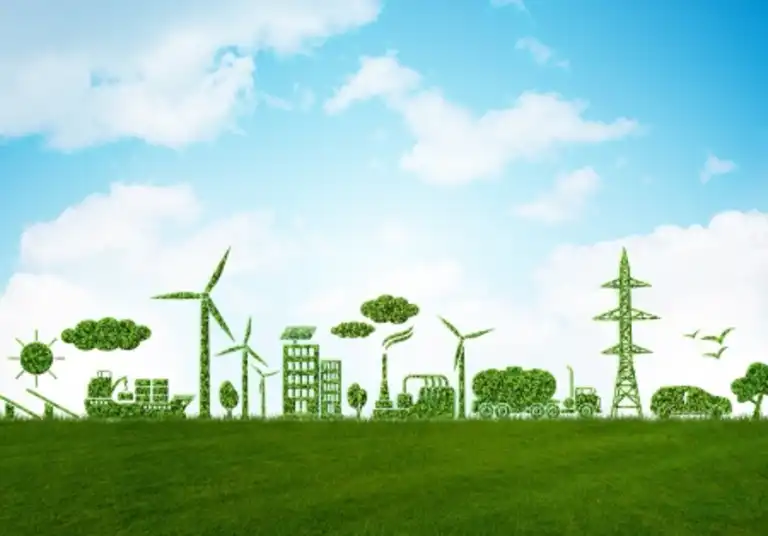 Environment and ecology in green concept - 3d illustration