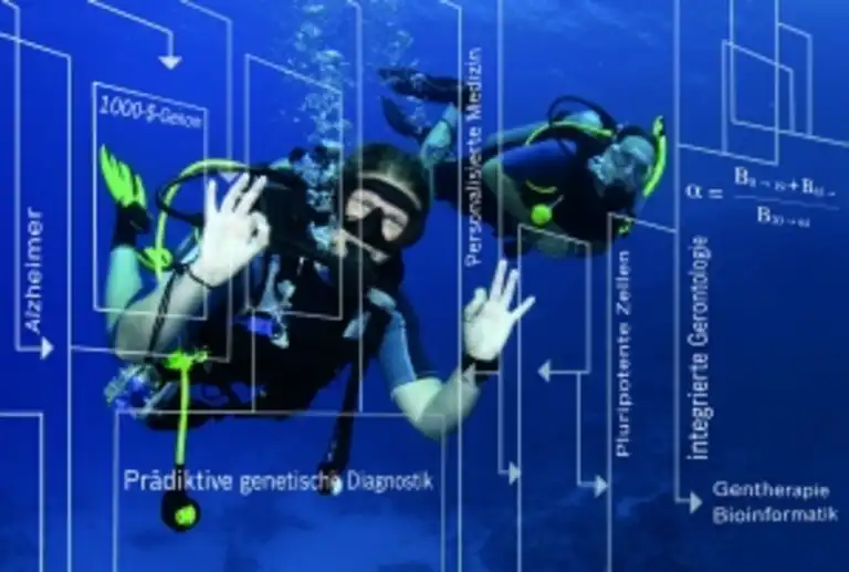 happy scuba divers