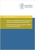 Ethical and legal assessment of genome editing in research on human cells (2017)