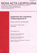 Ergebnisse des Leopoldina-Förderprogramms IV