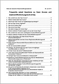 Frequently asked Questions zu Open Access und Zweitveröffentlichungsrecht (2011)