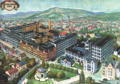 Das Zeiss-Hauptwerk in Jena um 1910 (Wikimedia Commons)