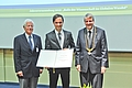 Jürgen Mittelstraß, Preisträger Thomas Mölg und Jörg Hacker. Bild: Markus Scholz / Leopoldina