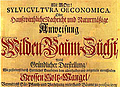 Titelblatt der Sylvicultura Oeconomica, Leipzig 1713.