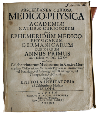 Erste naturwissenschaftlich-medizinische Zeitschrift der Welt